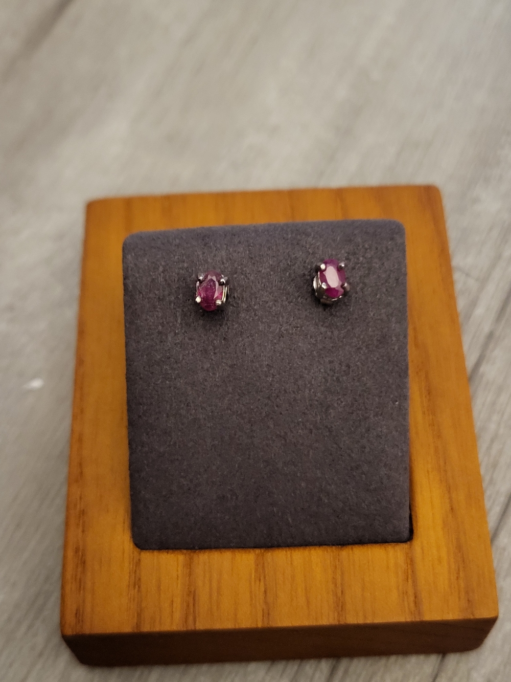 Ruby Oval Stud Earrings Set In 925 Sterling Silver - Women's Jewelry